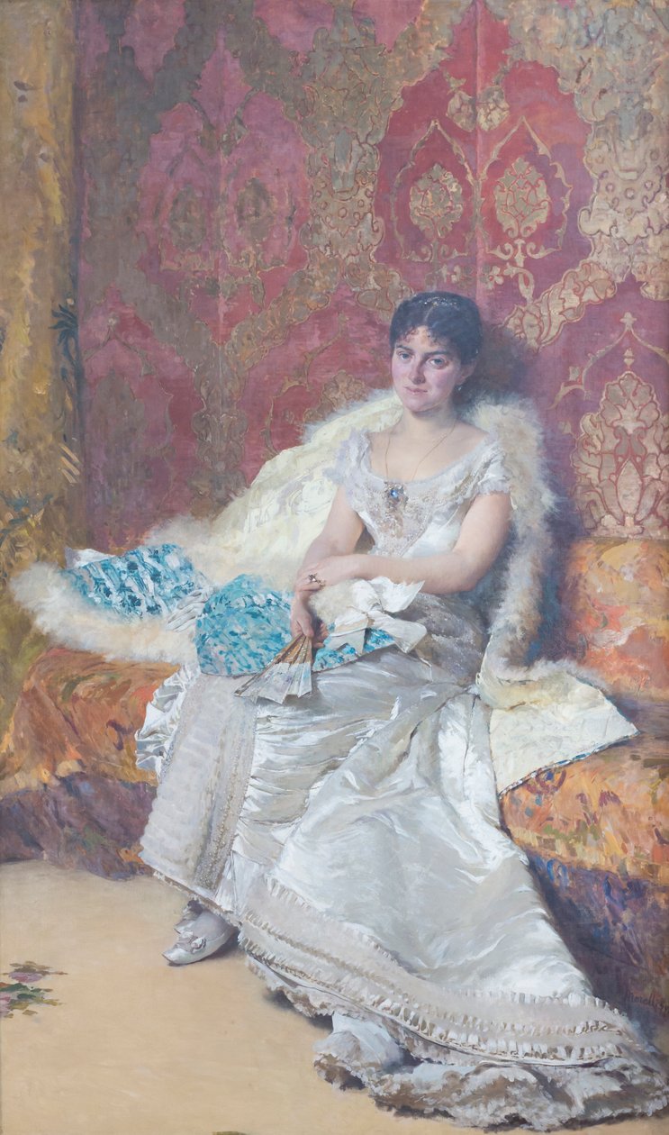 Teresa Maglia Oneto'nun Portresi by Domenico Morelli
