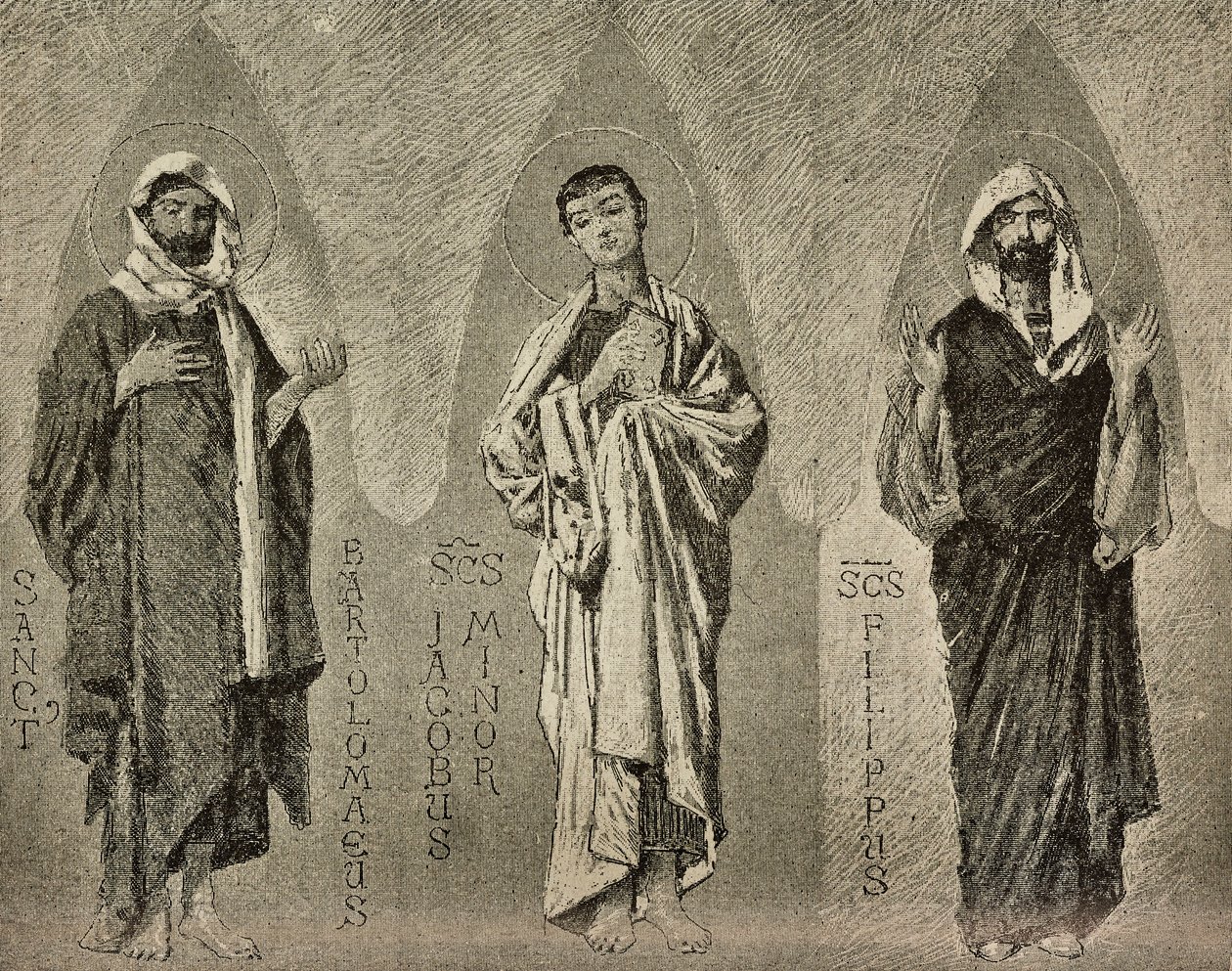 Saints Bartholomew, James the Less ve Philip, Domenico Morelli