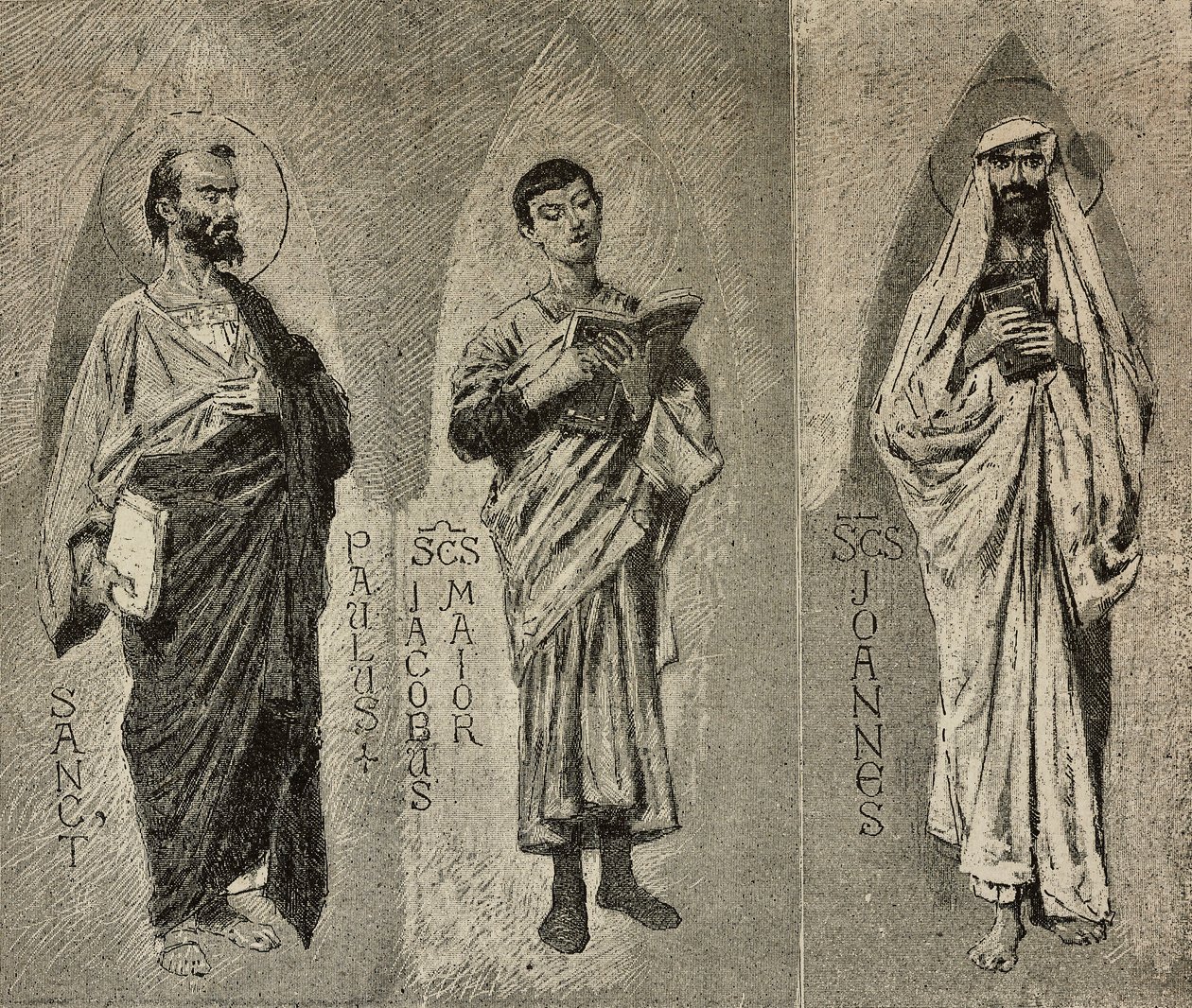 Sints Paul, James the Great ve John, Domenico Morelli