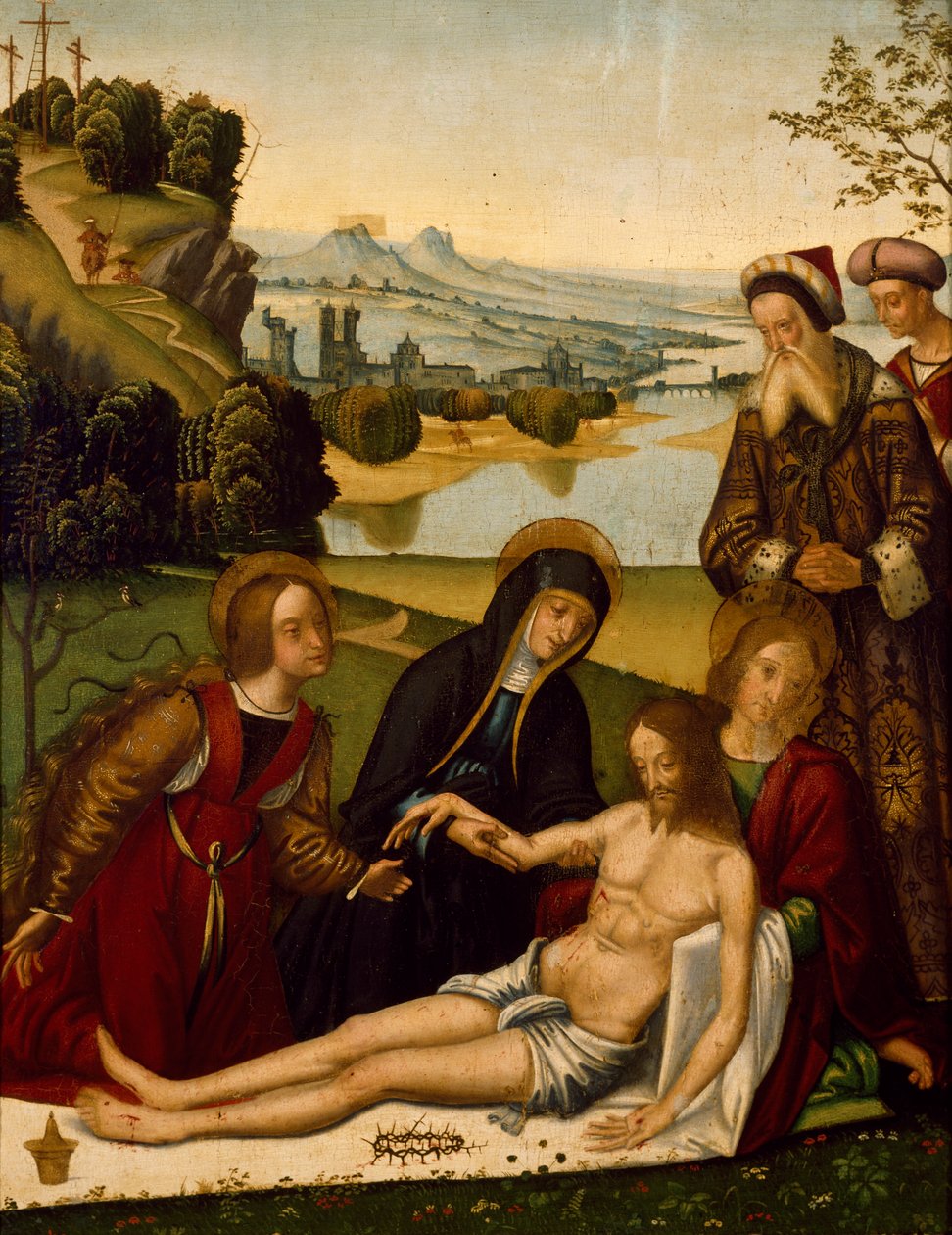 Ölü İsa Üzerine Ağıt, Domenico Panetti (yaklaşık 1460-1513 öncesi) by Domenico Panetti