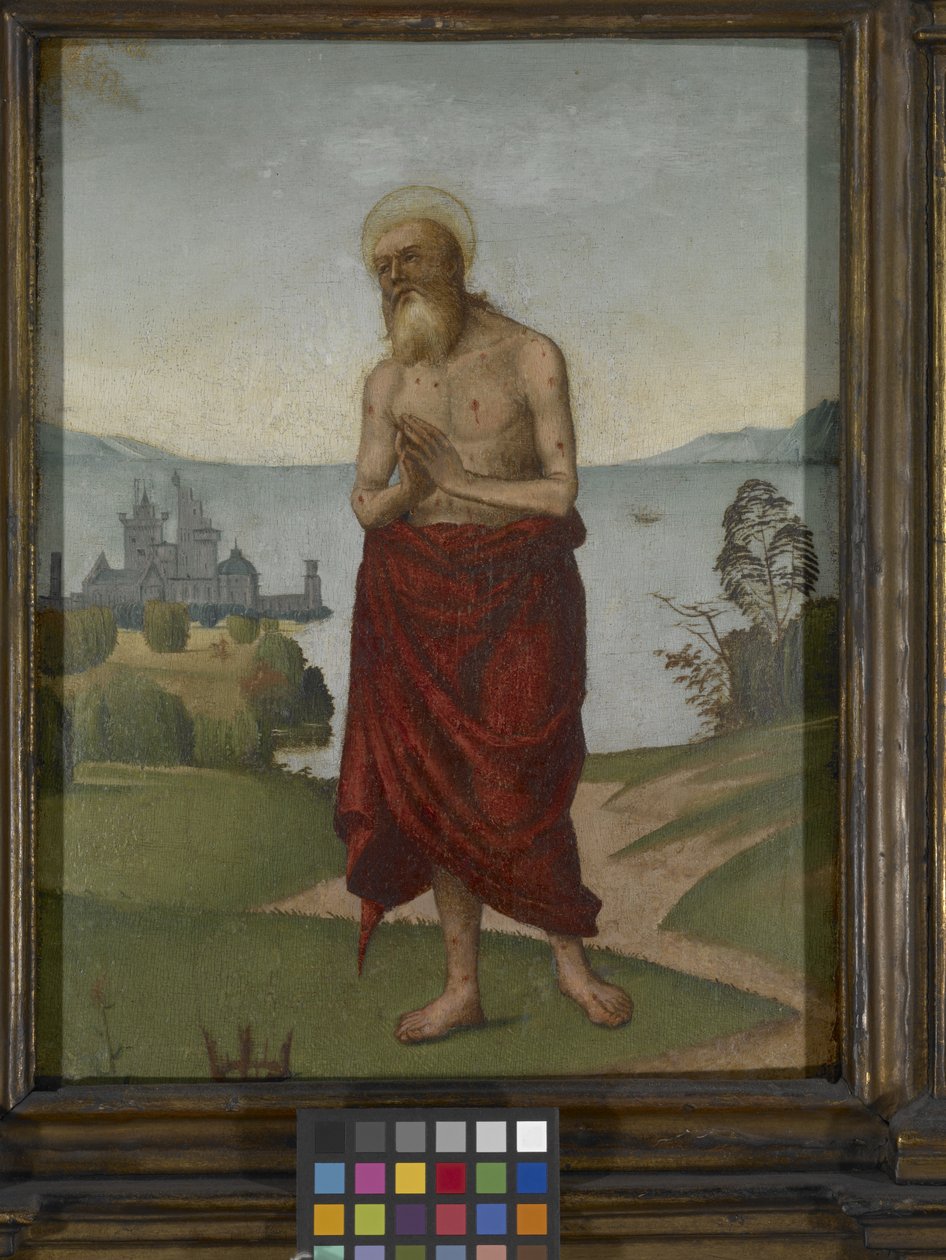 Aziz Onufrius (ahşap üzerine yağlı boya) by Domenico Panetti