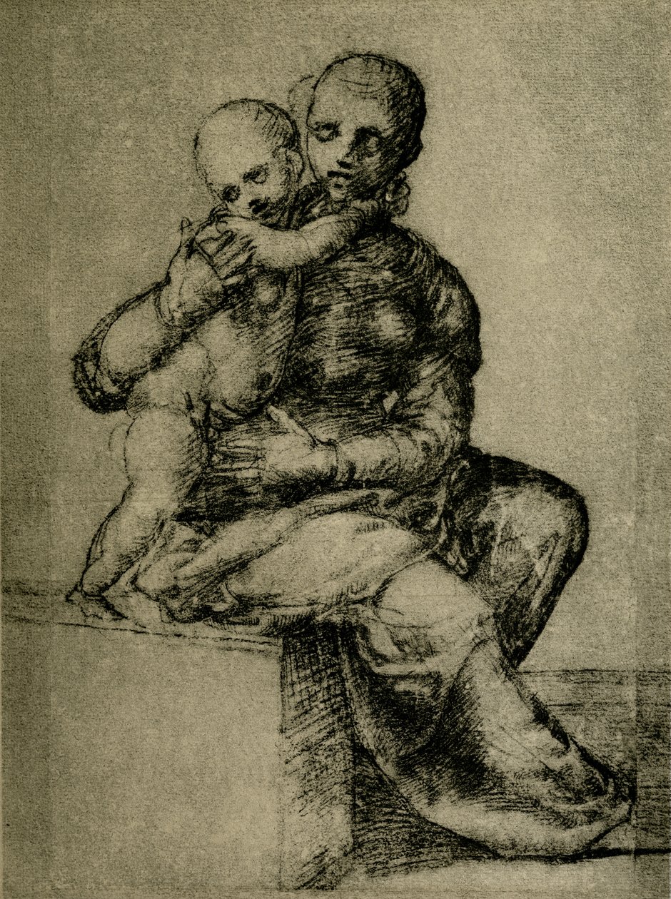çocuklu madonna by Domenico Puligo