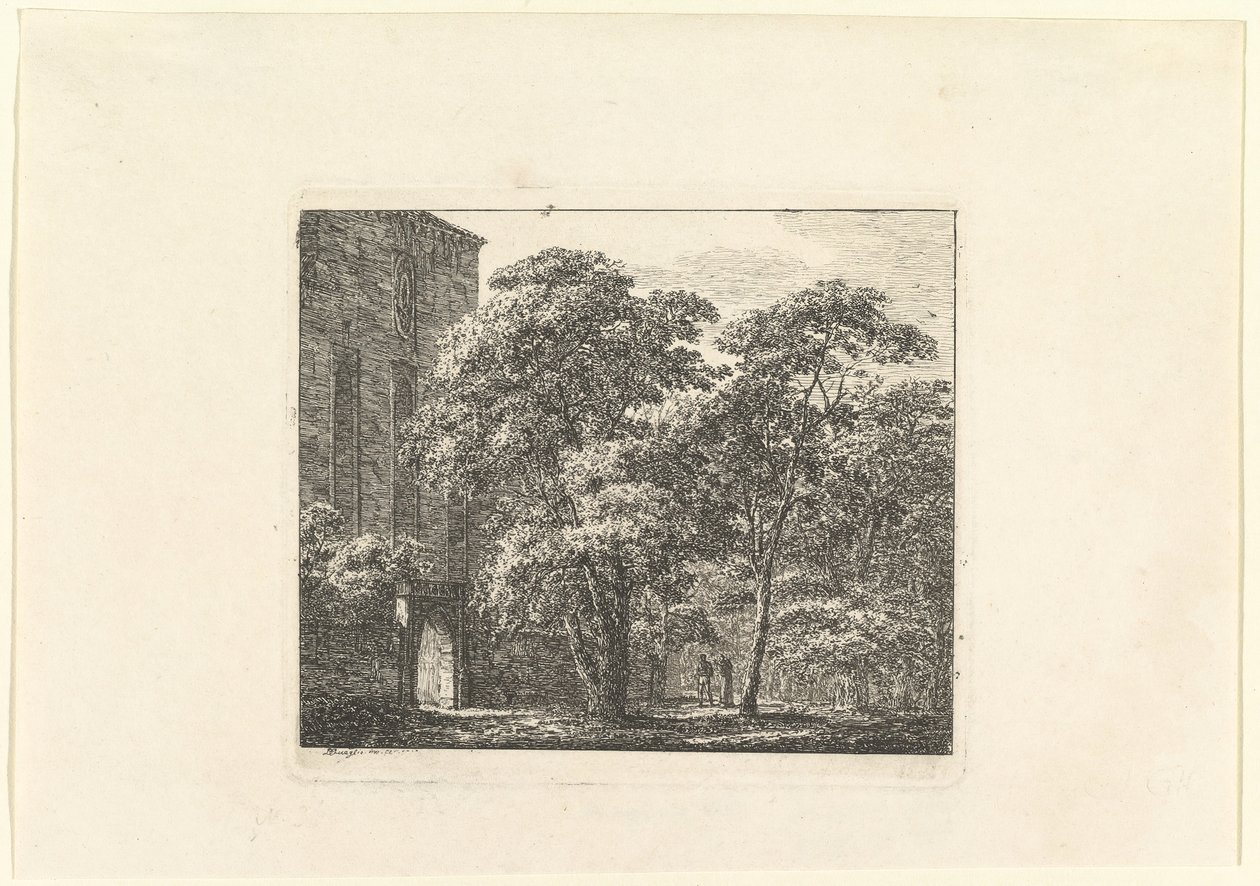 Bir Peyzajda Gotik Mimari, yaklaşık. 1807. by Domenico Quaglio II