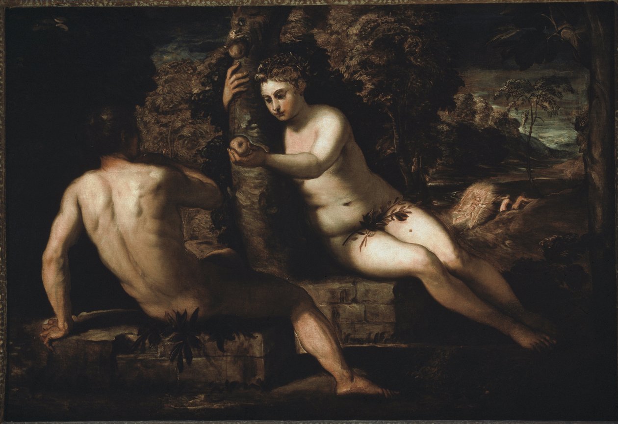 Orijinal günah - Boyama by Domenico Robusti Tintoretto