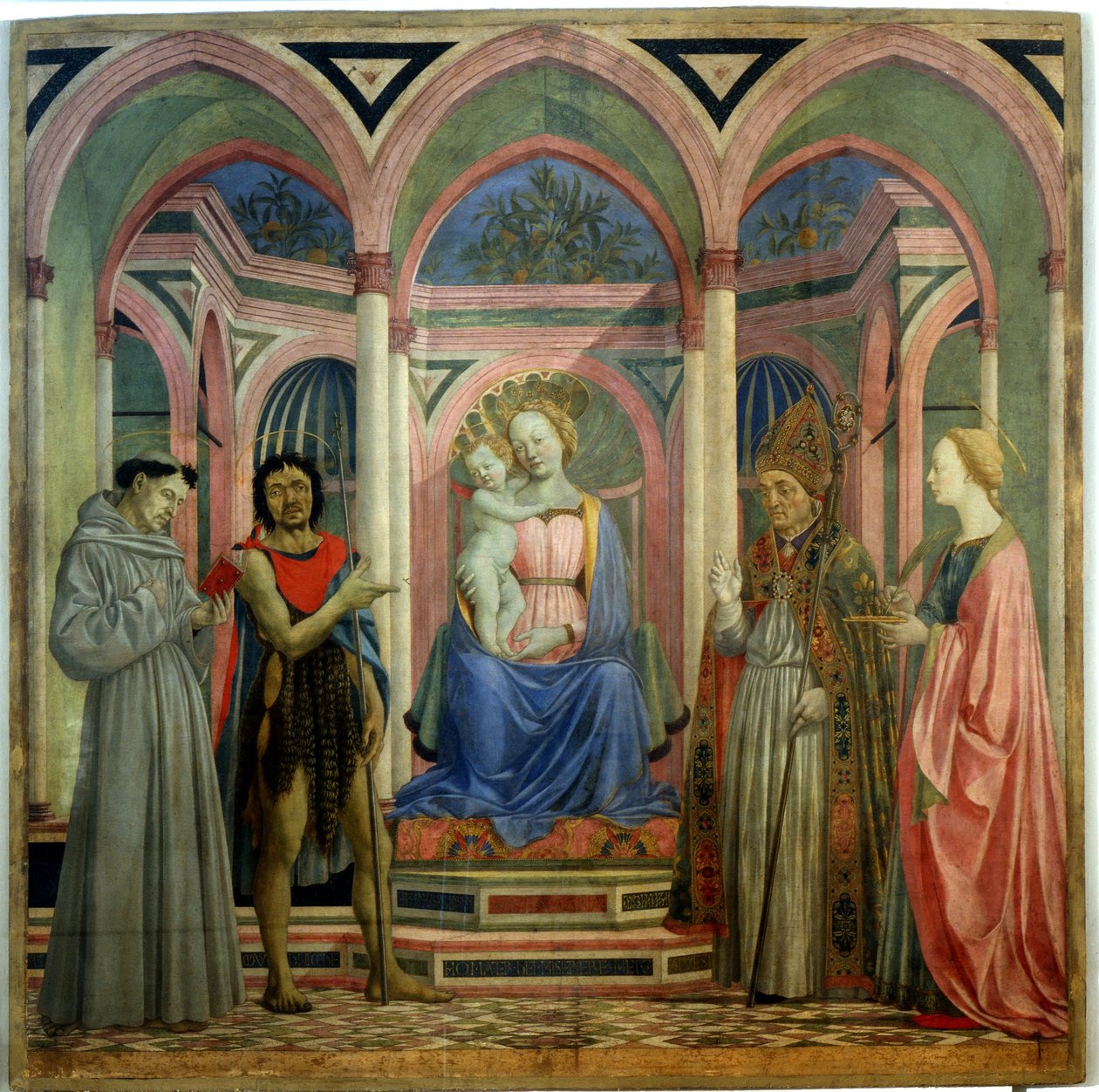 Santa Lucia de Magnoli Altarpiece, yaklaşık 1447 by Domenico Veneziano