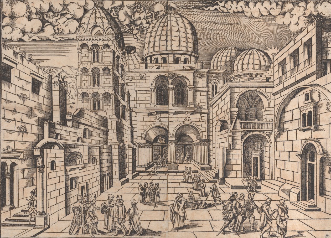 Kutsal Kabir Kilisesi, Kudüs, yak. 1546. by Domenico dalle Greche