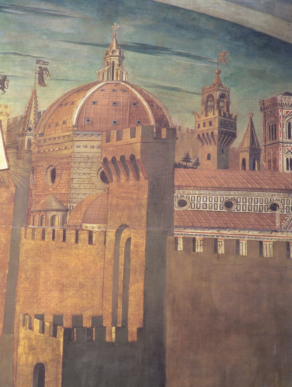 Kuzey koridorda Divina Commedia ile Dante freskinden Floransa Katedrali