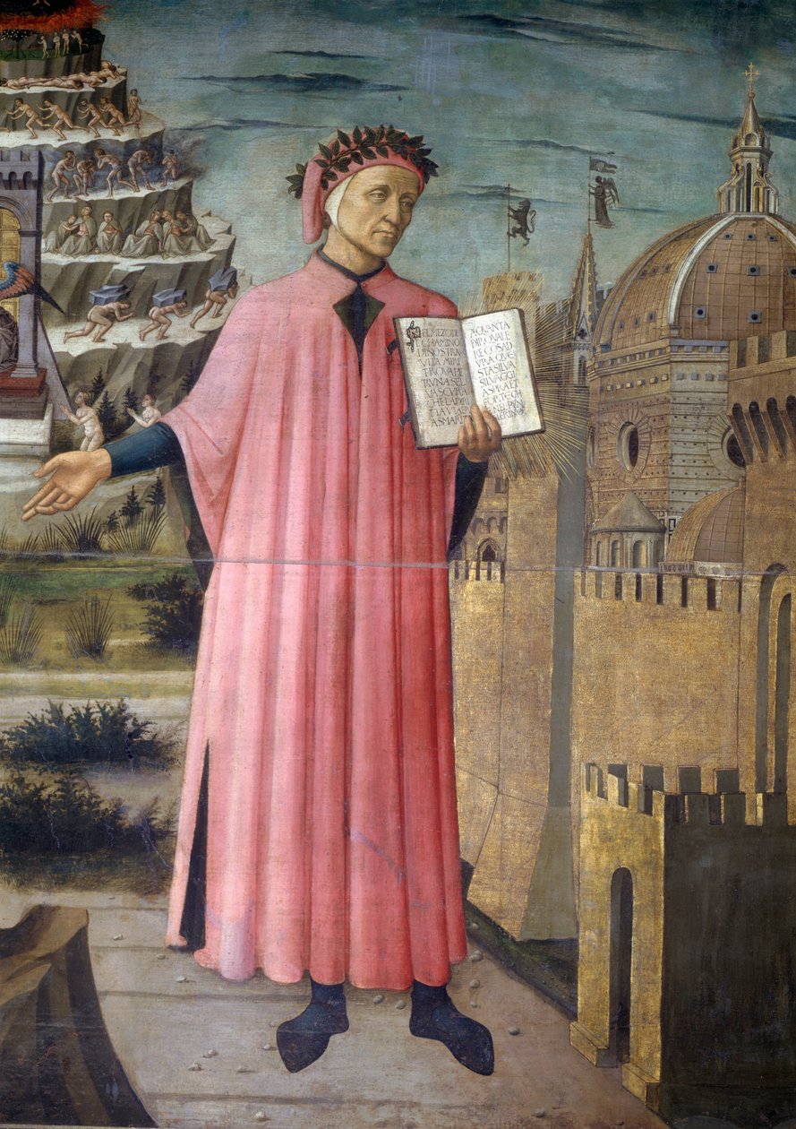 İtalya, Toskana Bölgesi, Floransa, Katedral, Dante Alighieri