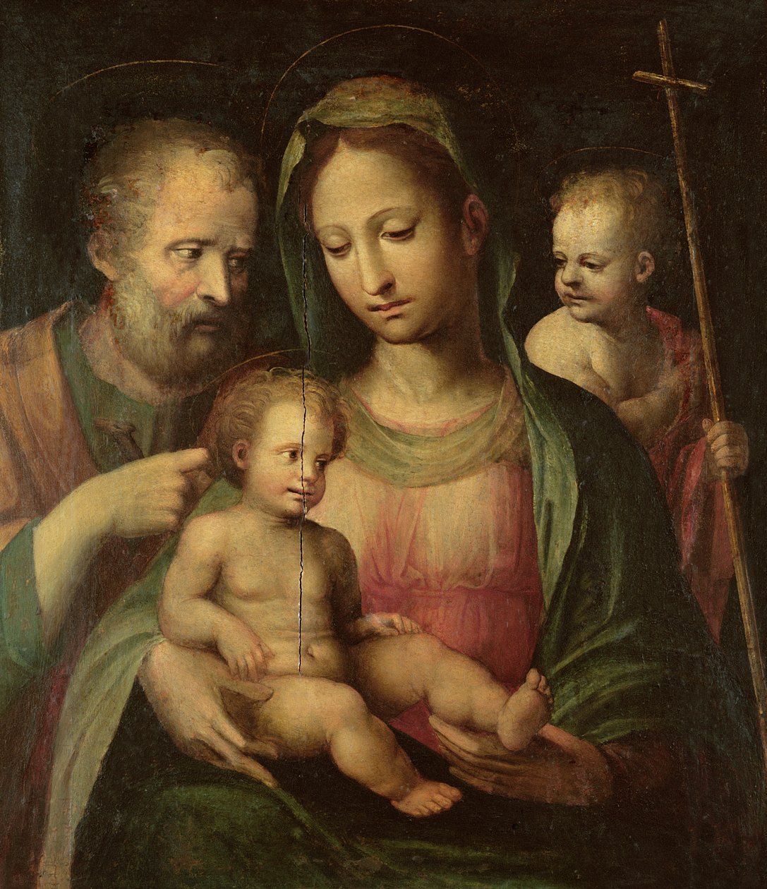 Aziz John ile Kutsal Aile by Domenico di Pace Beccafumi  