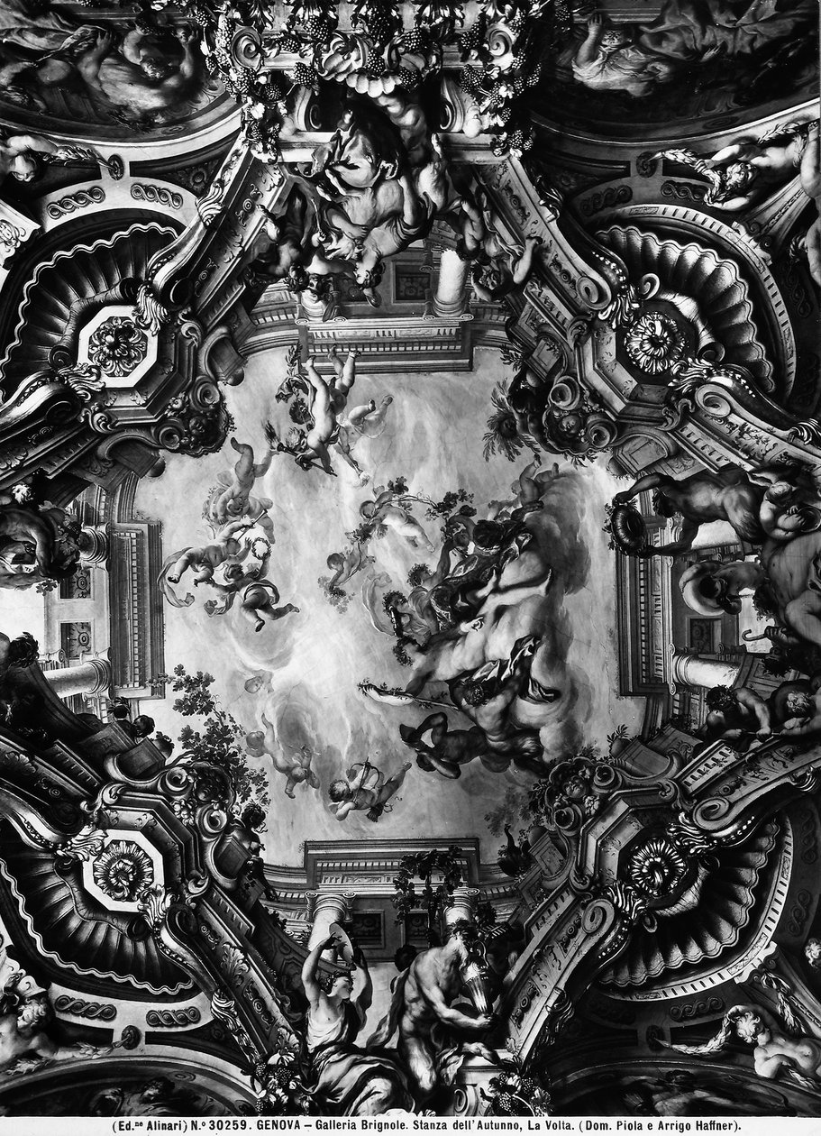 Sonbahar Odasında Tavan, Brignole Galerisi by Domenico the Elder Piola