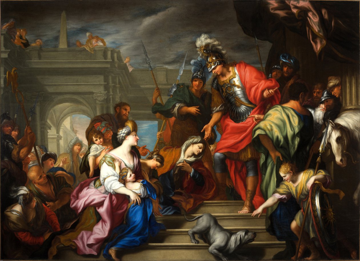 İskender'in Merhameti by Domenico the Elder Piola
