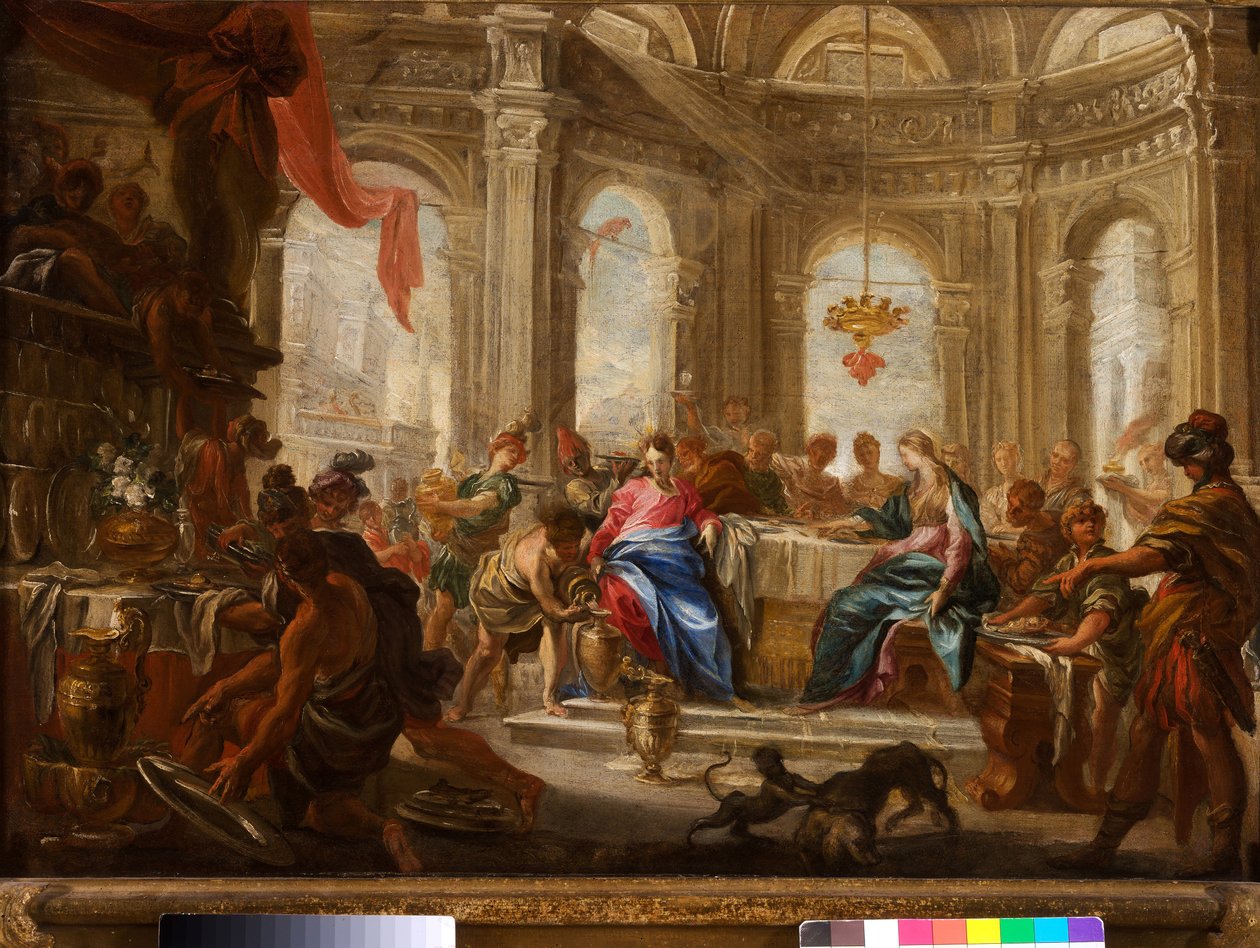 Cana'nın Düğünü by Domenico the Elder Piola