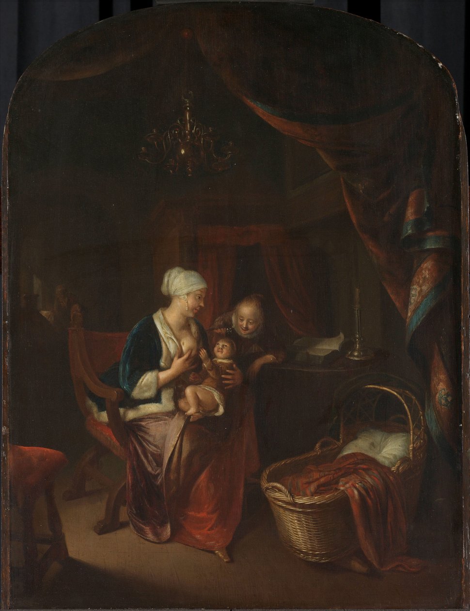 Çocuğuna Meme Veren Anne by Domenicus van Tol