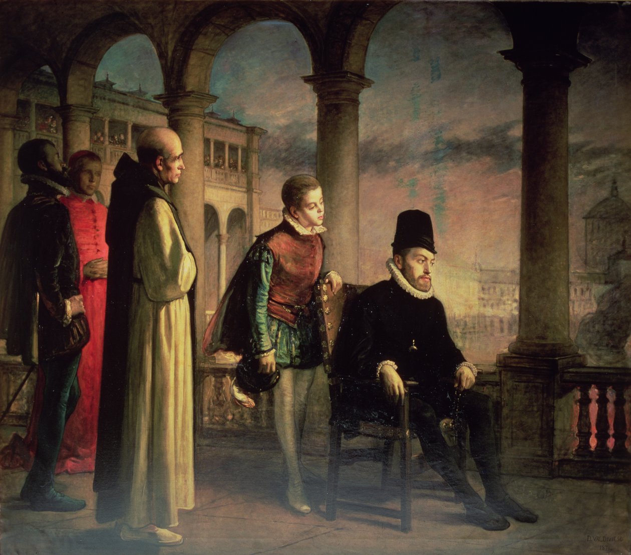Philip II (1527-98) İnancını Bildiriyor by Domingo Valdivieso