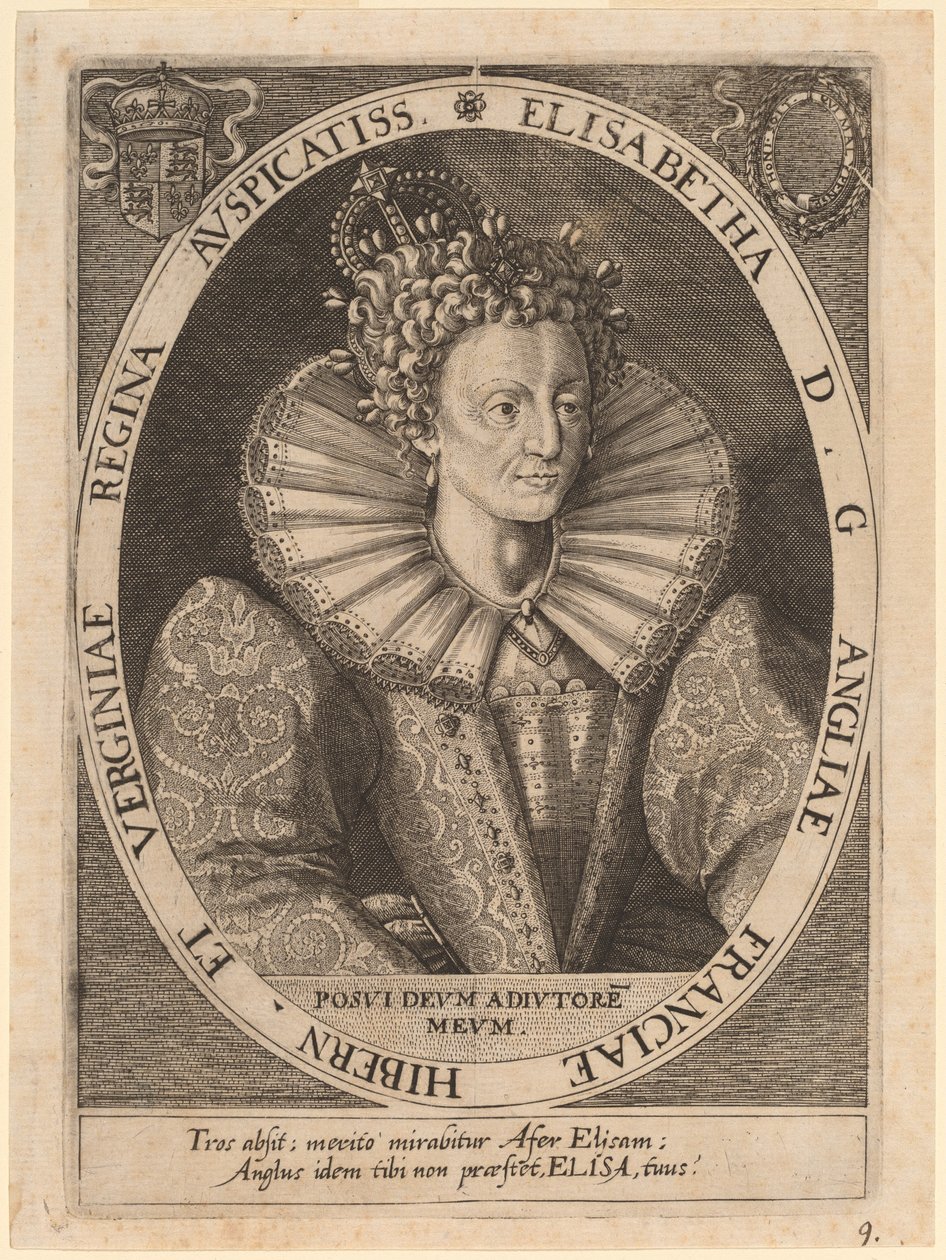 Kraliçe Elizabeth by Dominicus Custos after Crispijn de Passe I