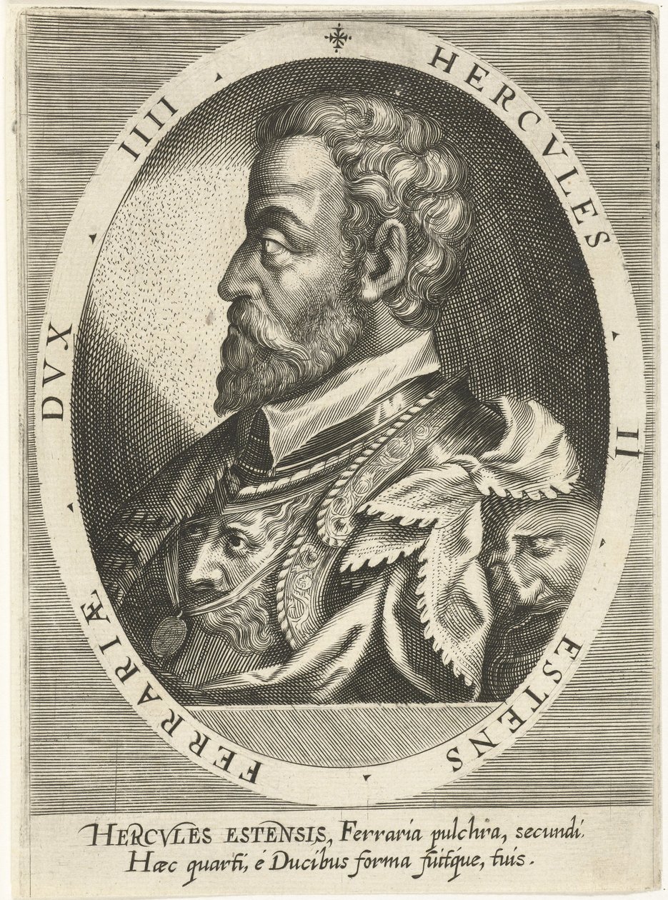 Ercole II dEste 1508-1559, Ferrara Dükü, Modena ve Reggio, ca. 1600 by Dominicus or Custodis Custos