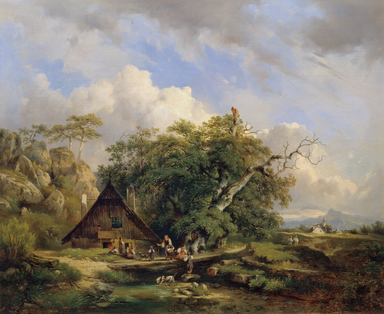 Gutenstein yakınlarındaki manzara by Dominik Schufried