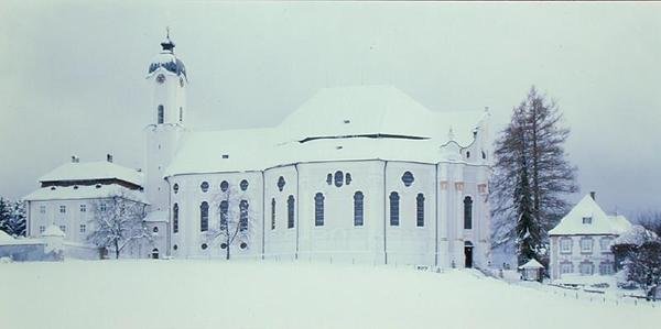 Karda Wieskirche manzarası (fotoğraf) by Dominikus Zimmermann