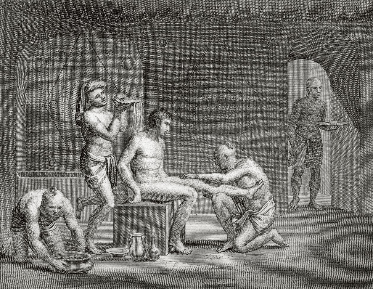 ಈಜಿಪ್ಟಿನ ಬಾತ್‌ಹೌಸ್‌ನ ಒಳಗೆ, c.1820s turk by Dominique Vivant Denon