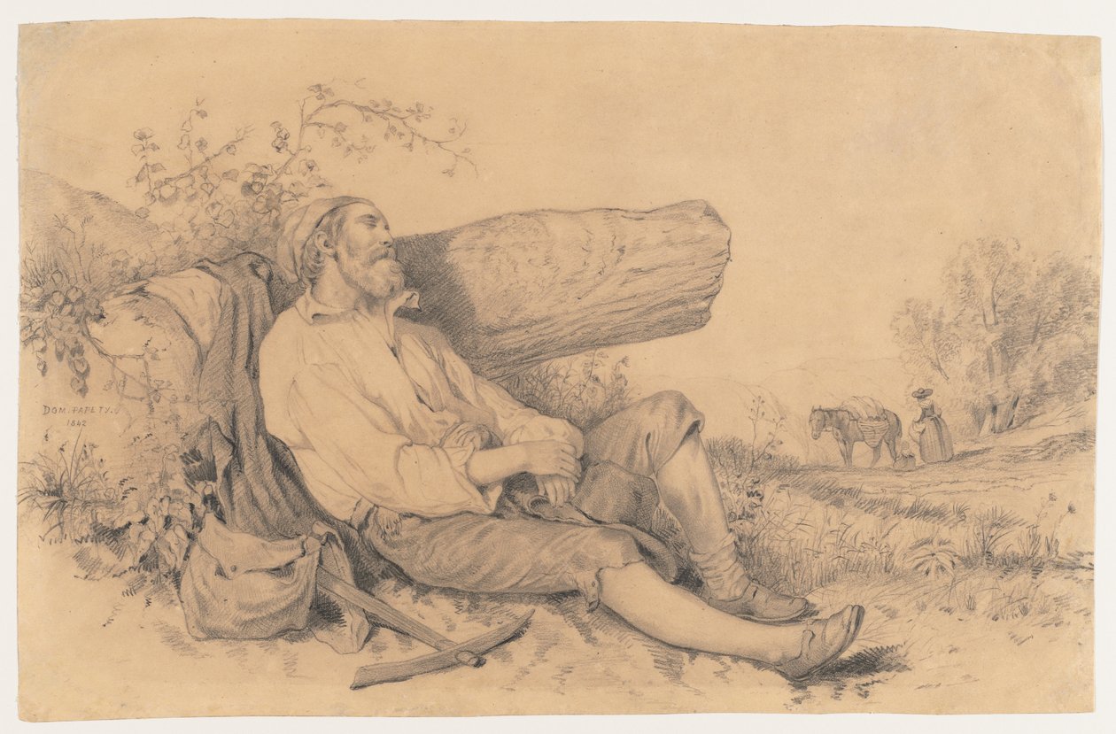 Uyuyan Tarla İşçisi, 1842. by Dominique Louis Papety