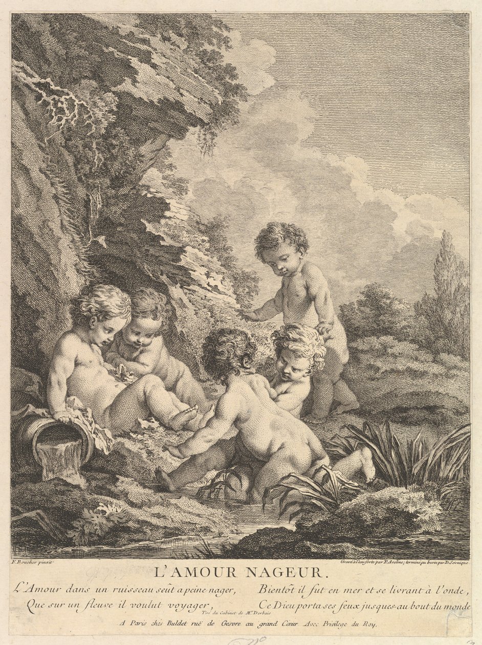 Çocuk Yüzme, ca. 1741 by Dominique Sornique
