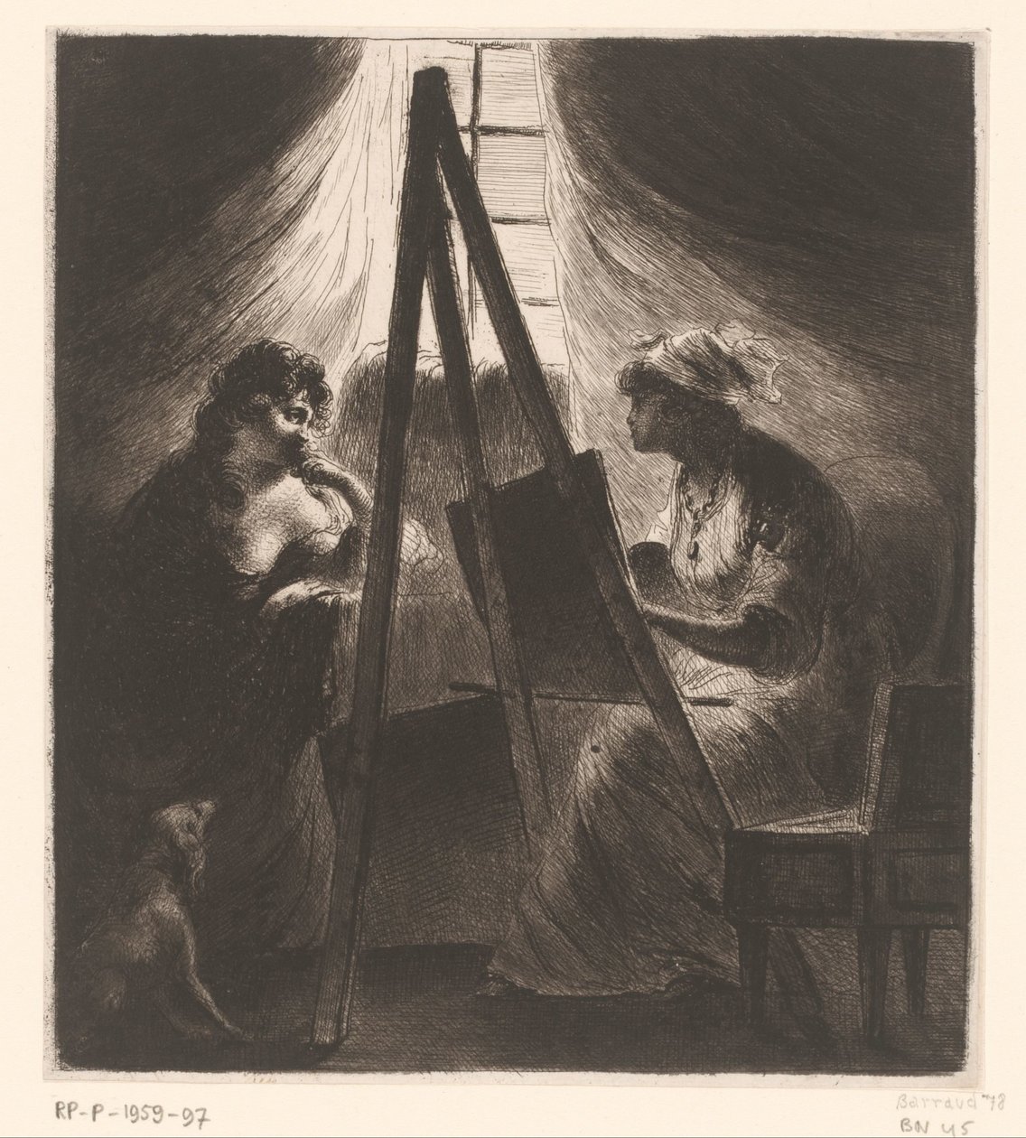 Bir kadını canlandıran Elisabeth Vigée-Le Brun by Dominique Vivant Denon (baron)