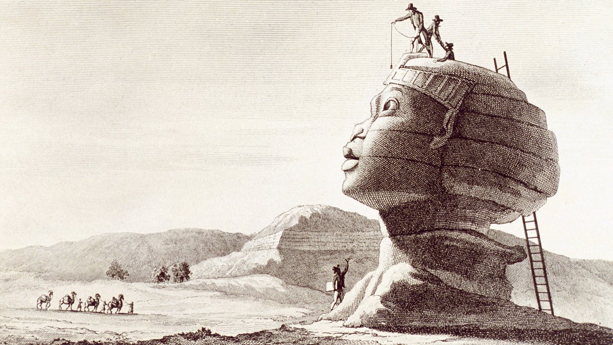Mısır kampanyası sırasında Mısır'da Giza Sfenksi by Dominique Vivant Denon