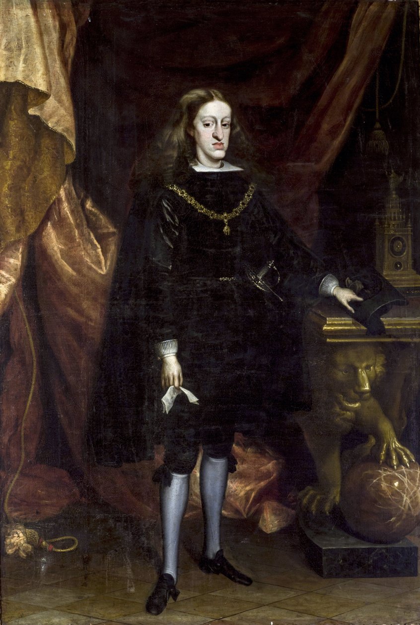 Barok: Ensorcele olarak bilinen İspanya Kralı II. Charles - Carreno de Miranda, Juan tarafından İspanya Kralı II. Charles