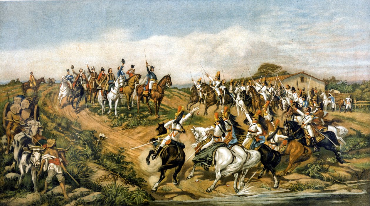 Ya bağımsızlık ya ölüm!. Pedro Americo tarafından yapılan resim, Ypiranga Müzesi (Sao Paulo). 7/09/1822 tarihinde Brezilya