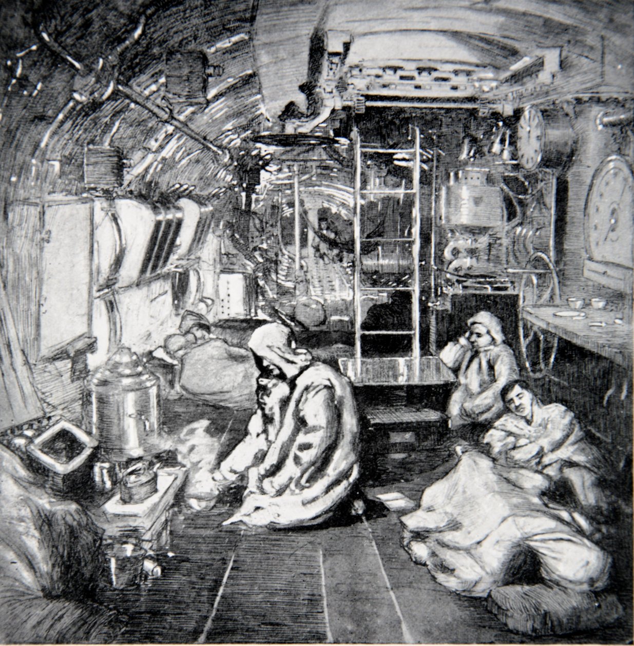Sekiz Çan, Gece Yarısı, Gordon S. Maxwell'in 'Deniz Cephesi'nden bir çizim, 1920 by Donald Maxwell