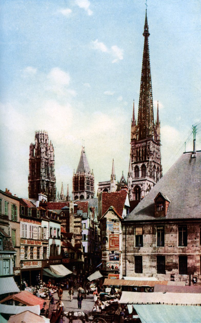 Rouen Katedrali, Normandiya, Fransa, 1930