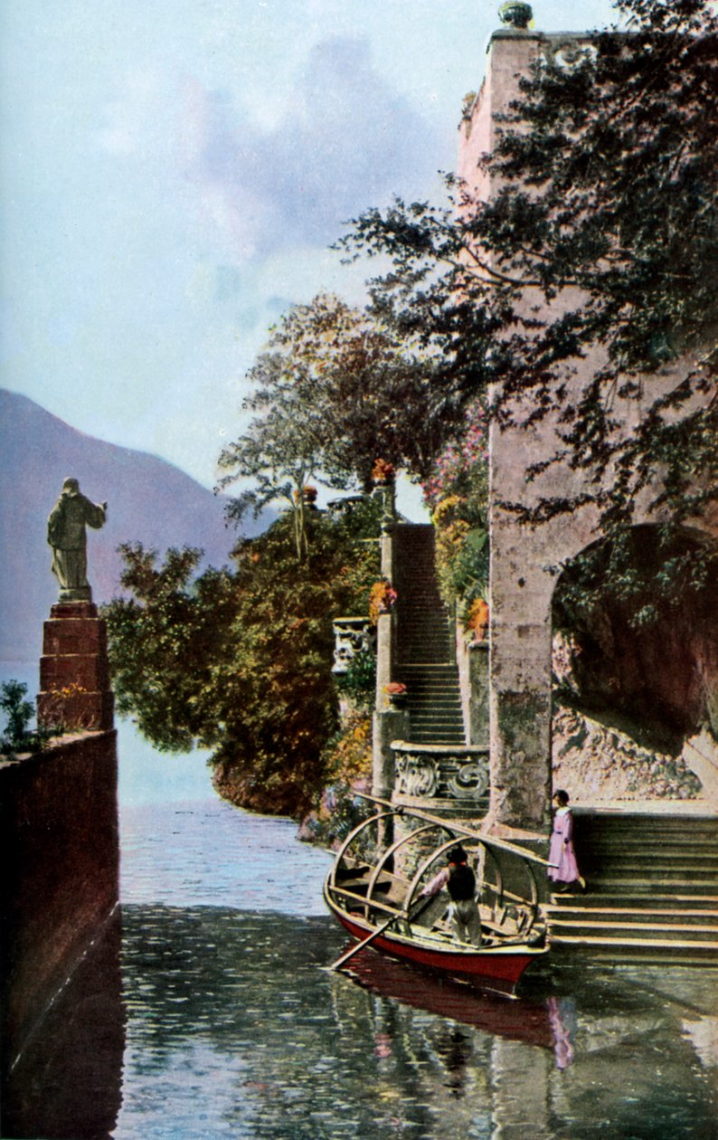 Villa del Balbianello, Lenno, Como Gölü, İtalya, c1930