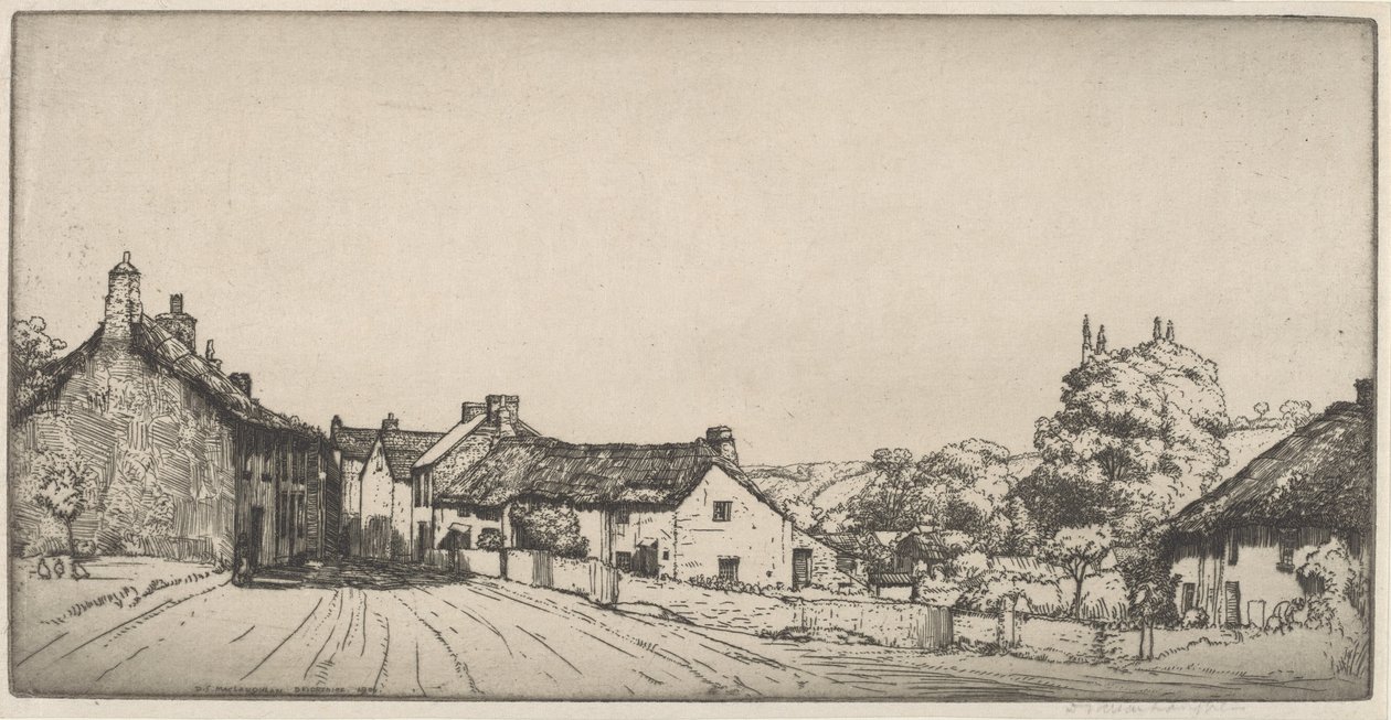 Bir Devonshire Köyü by Donald Shaw MacLaughlan