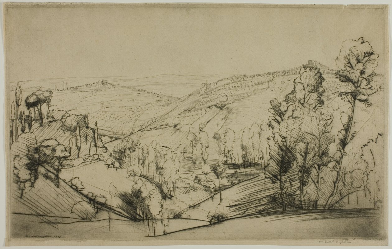 San Gimignano Tarlaları by Donald Shaw MacLaughlan