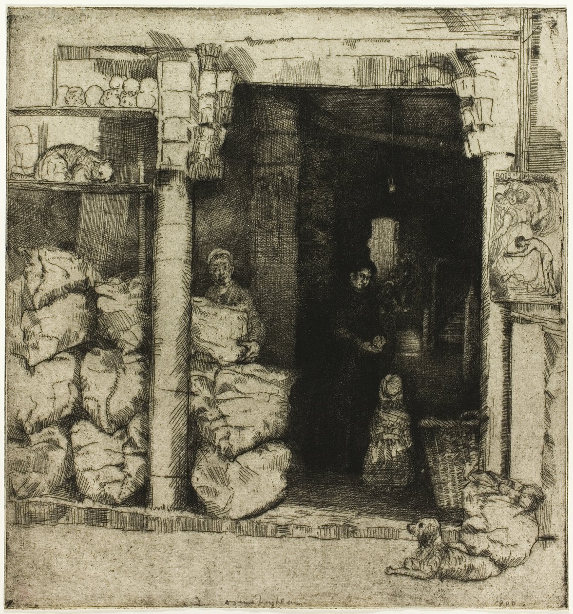 Kömür Dükkanının İçi by Donald Shaw MacLaughlan