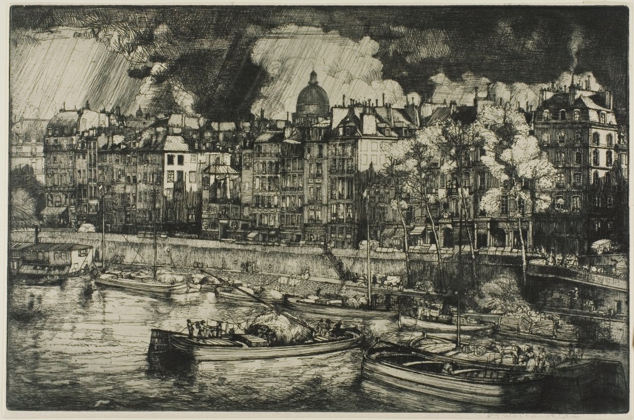 Quai des Grands Augustins, Paris by Donald Shaw MacLaughlan