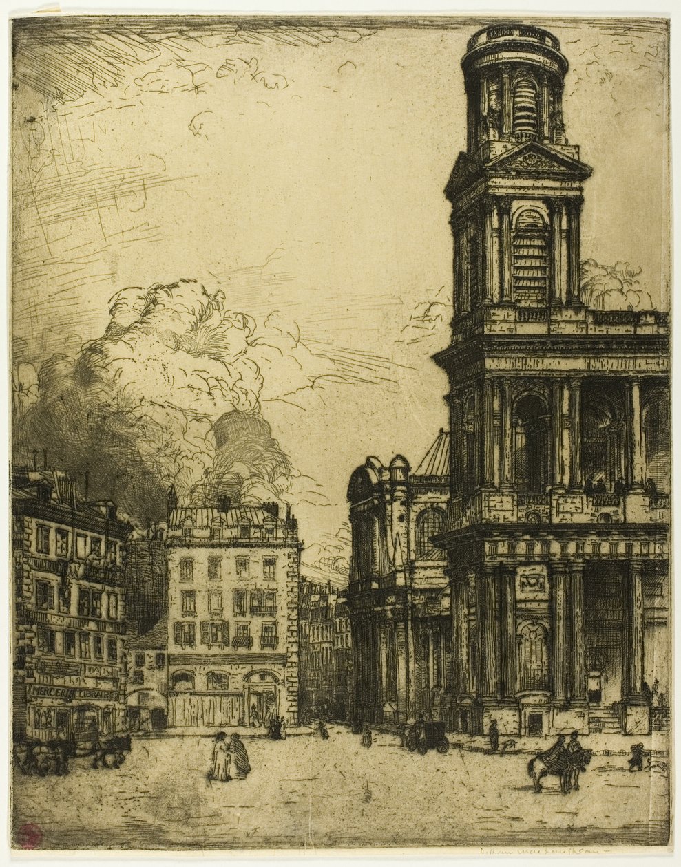 Saint Sulpice, Paris: Büyük Kule by Donald Shaw MacLaughlan
