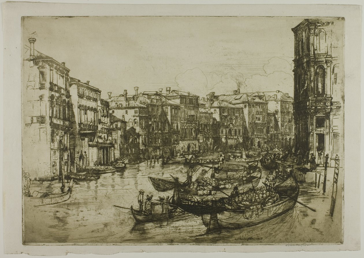 Pazar, Venedik by Donald Shaw MacLaughlan