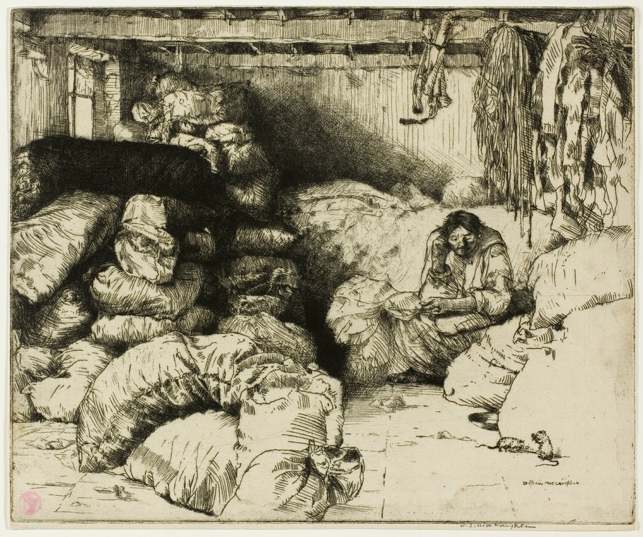 Uyuyan Bez Satıcısı by Donald Shaw MacLaughlan