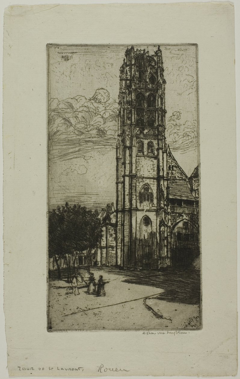 Tur St Laurent, Rouen by Donald Shaw MacLaughlan
