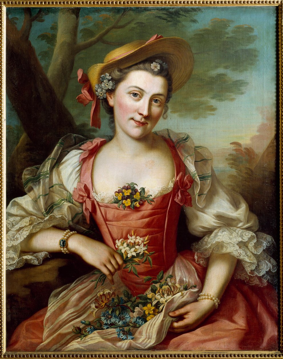 Kadın Portresi Resmi Donatien Honotte (1707-1785) 18.yy Dijon, Güzel Sanatlar Müzesi by Donat Nonotte