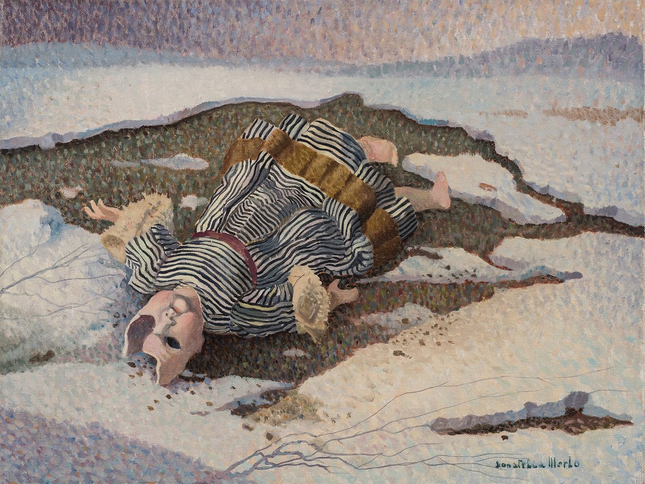 Terk edilmiş oyuncak bebek, c.1981 (tuval üzerine yağlı boya) by Donatella Merlo