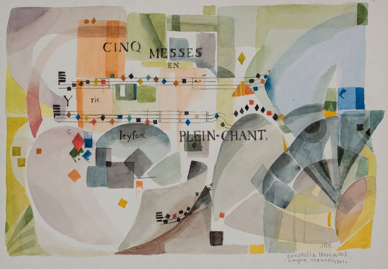 Five Masses 1701, 2007 (kağıt üzerine sulu boya) by Donatella Merlo