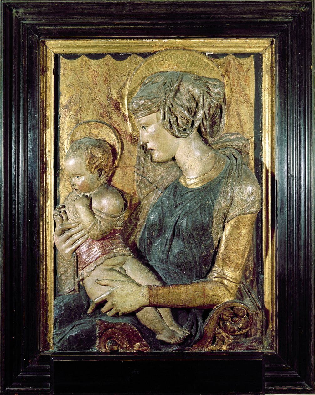 Madonna ve Çocuk (polikrom mermer) by Donatello