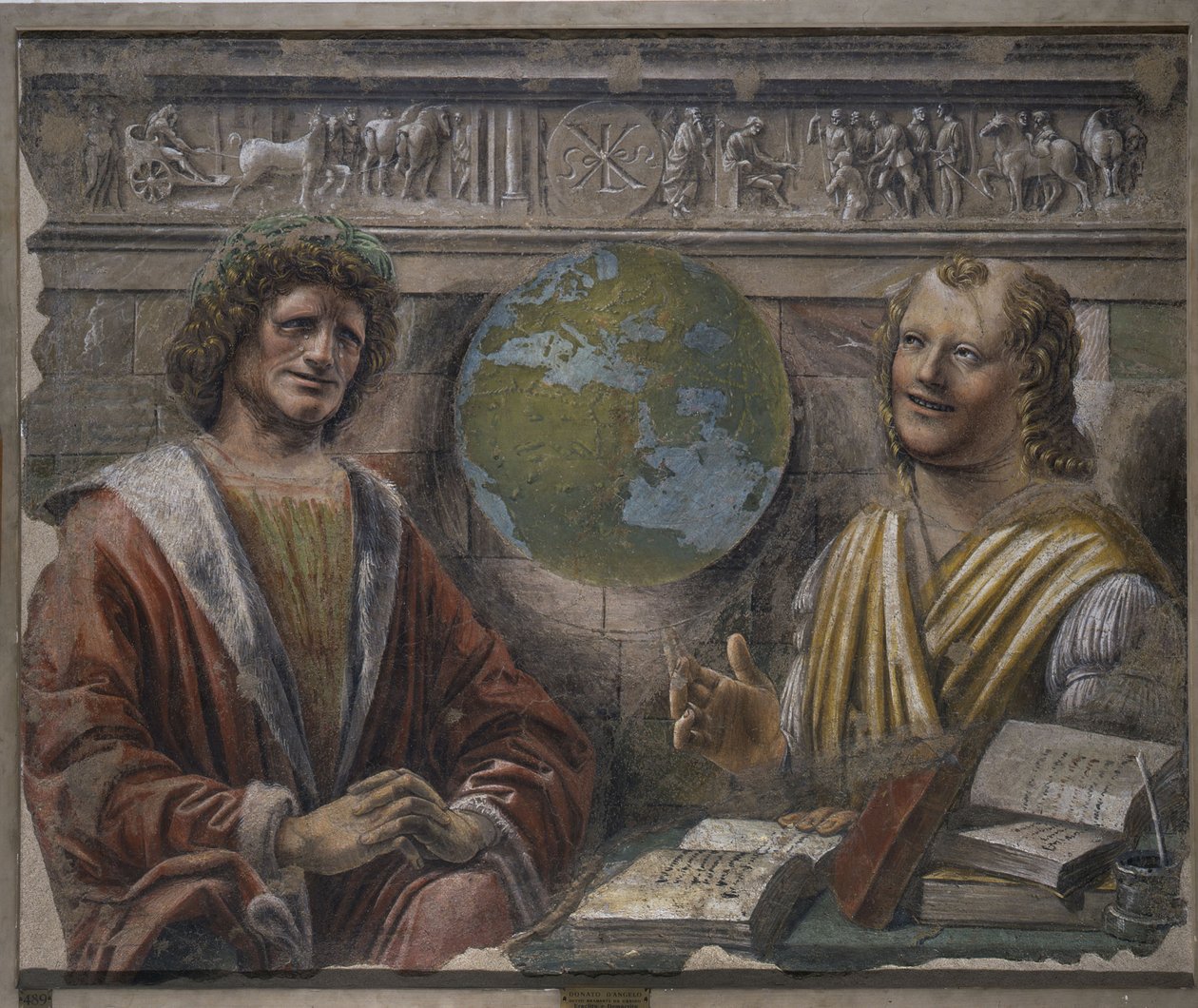 Herakleitos ve Demokritos, 1486 by Donato Bramante