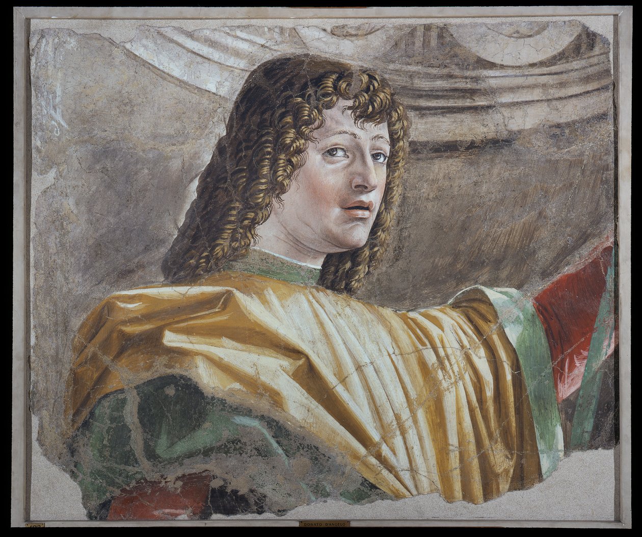 Teberli adam, c.1486 (tuval üzerinde taşınan müstakil fresk) by Donato Bramante