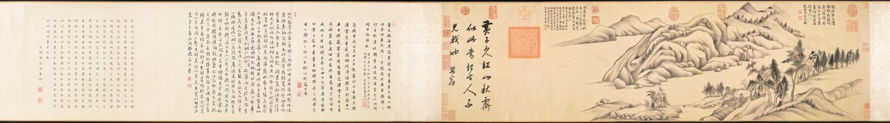 Berrak Bir Sonbahar Gününde Nehir ve Dağlar by Dong Qichang