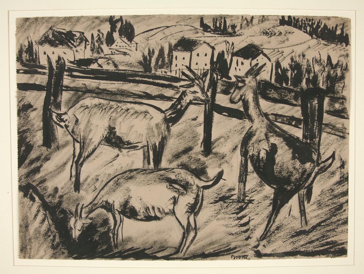 Keçiler ve Manzara by Dora Bromberger