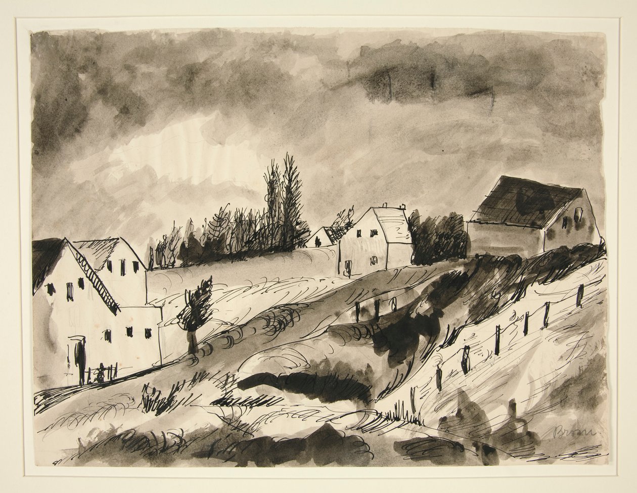 Evler ile Peyzaj by Dora Bromberger