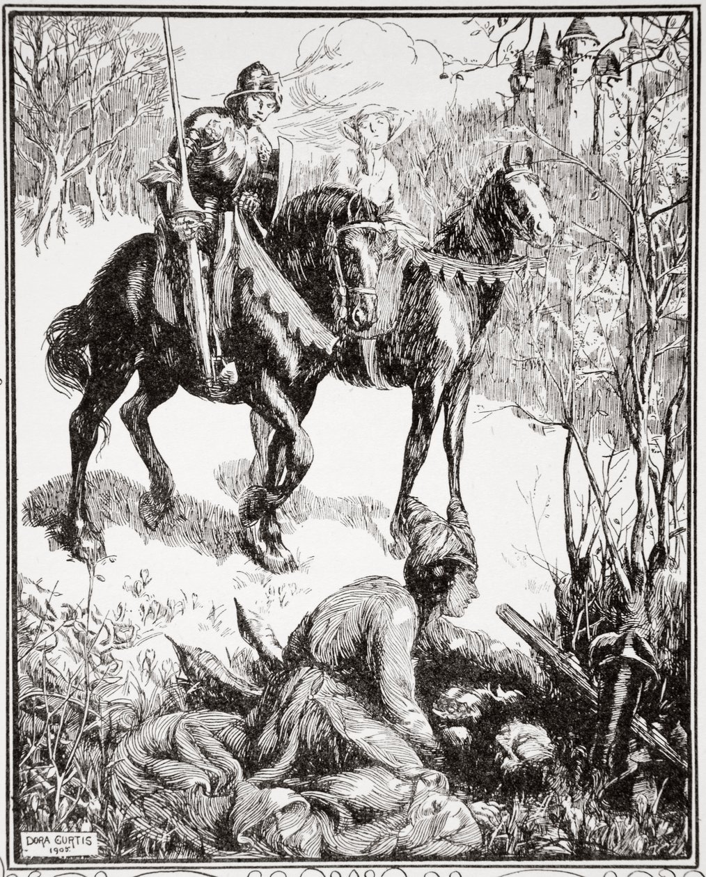 "Acı acı ağlayan bir kadın", 1905. by Dora Curtis
